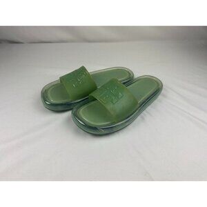 Tory Burch Bubble Jelly SLIDES Sandals See Wind Womens US 8